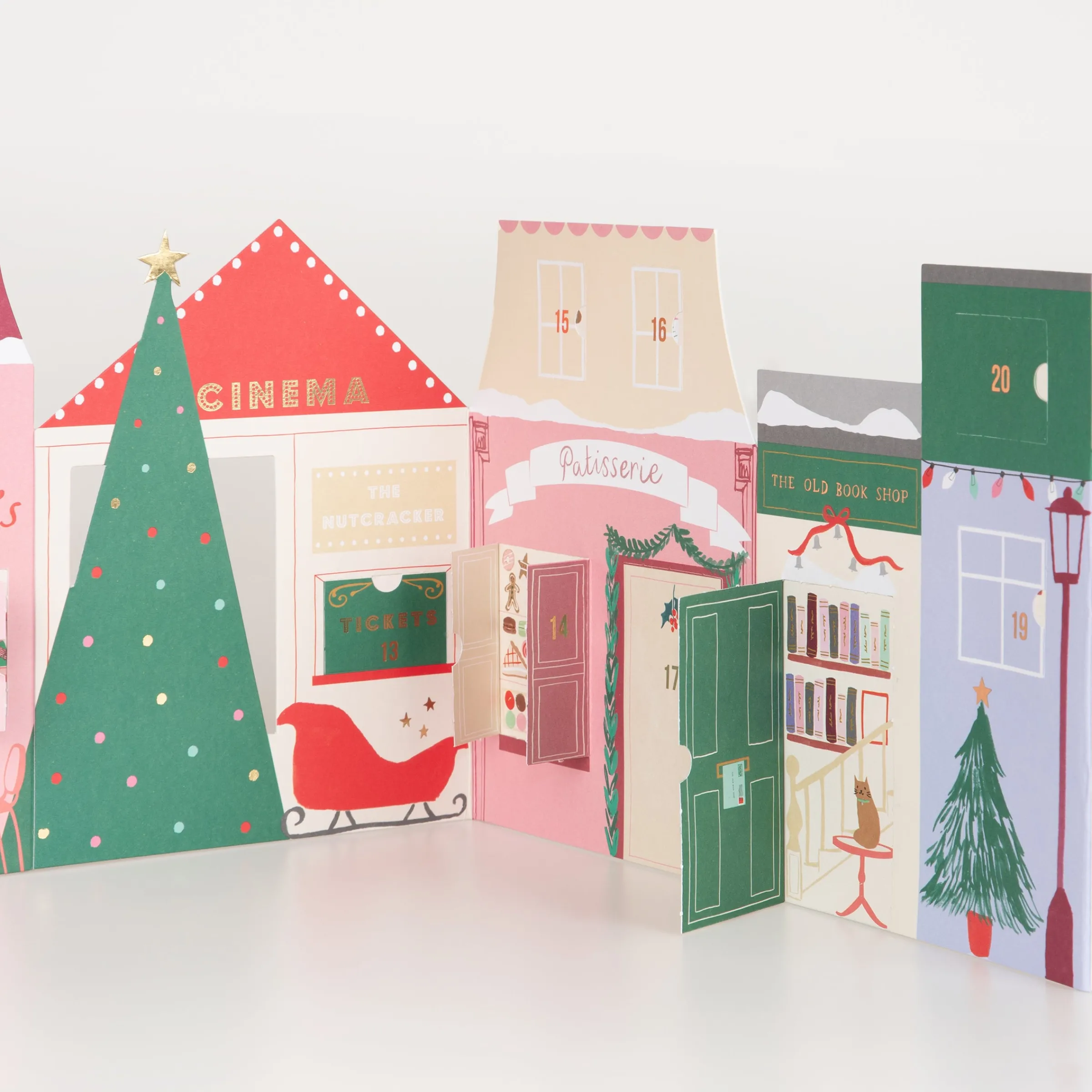 Christmas Street Concertina Advent Calendar>Meri Meri New