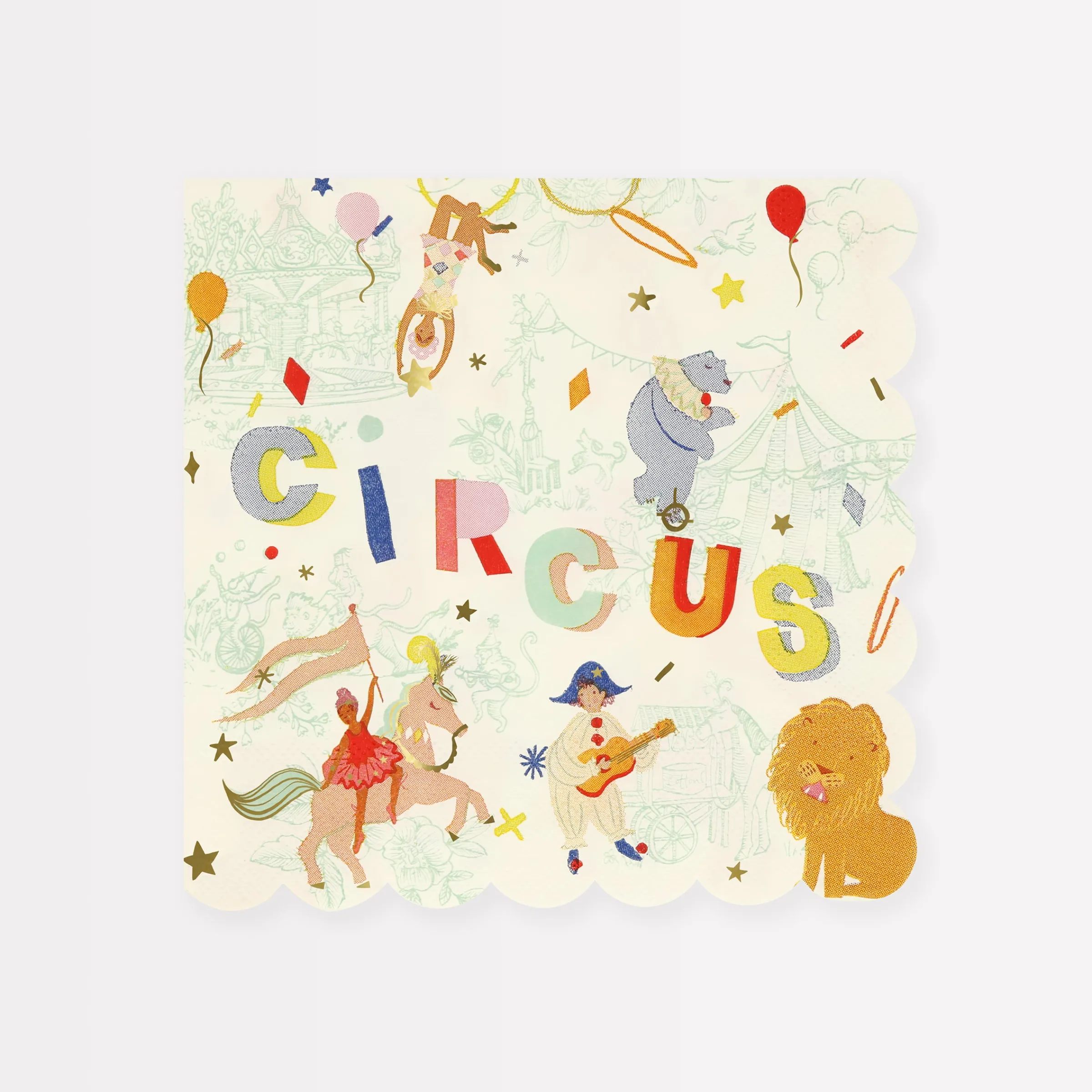 Circus Large Napkins (x 16)>Meri Meri Clearance