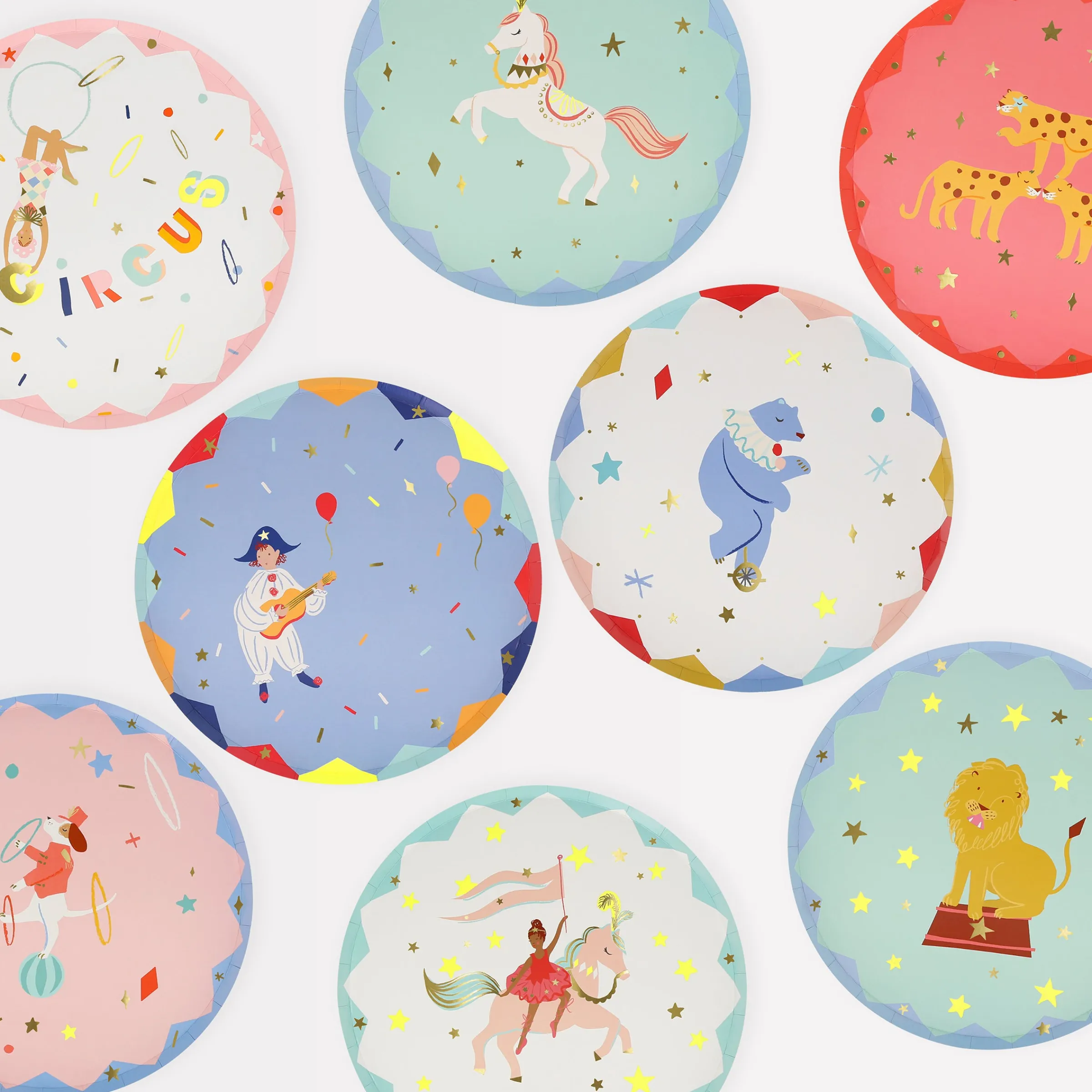Circus Side Plates (x 8)>Meri Meri New