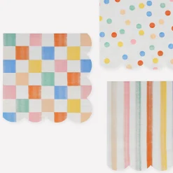 Colorful Pattern Large Napkins (x 16)>Meri Meri Discount