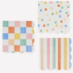 Colorful Pattern Small Napkins (x 16)>Meri Meri Hot