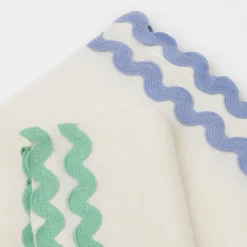 Colorful Ricrac Fabric Napkins (x 6)><noscript><img width=