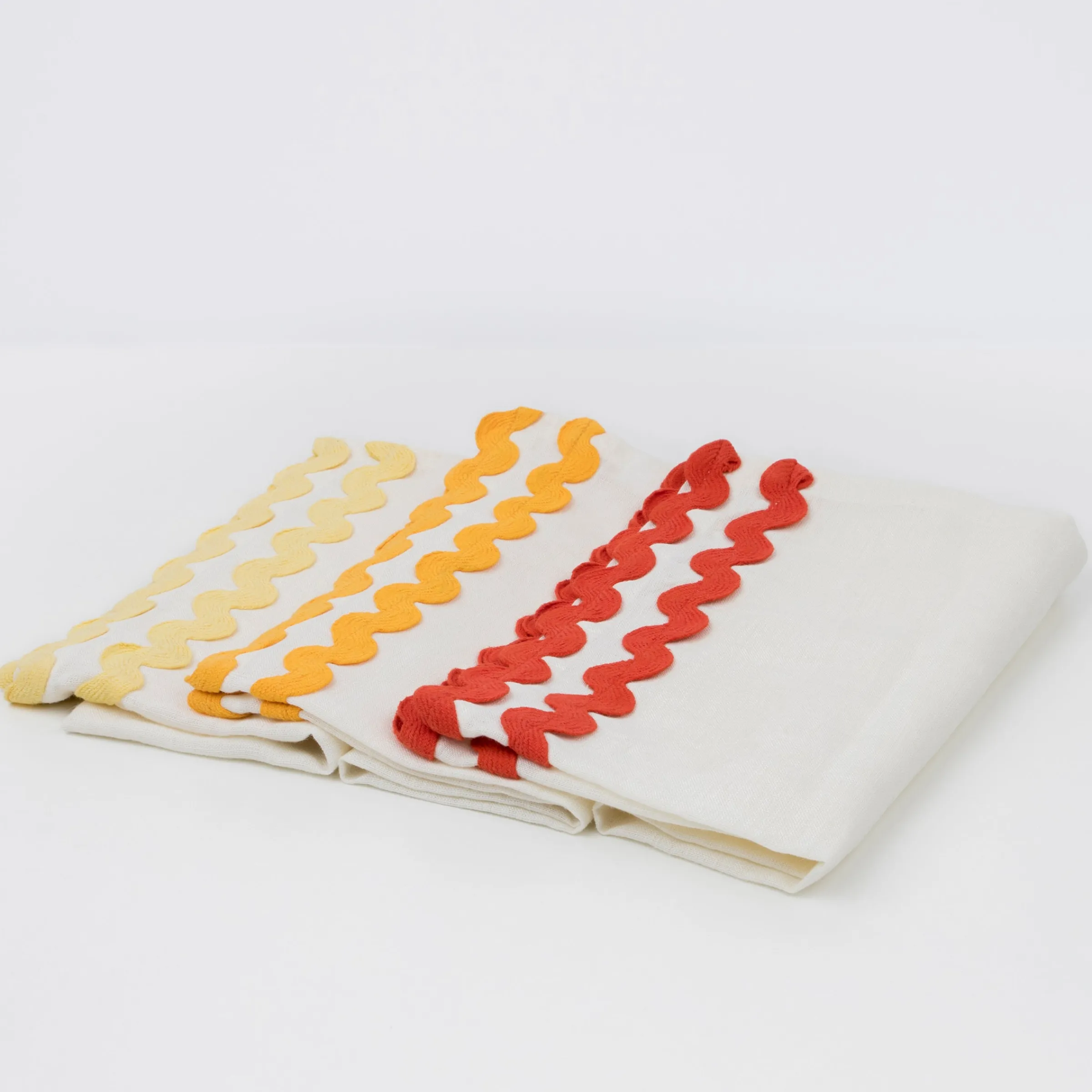Colorful Ricrac Fabric Napkins (x 6)>Meri Meri Discount