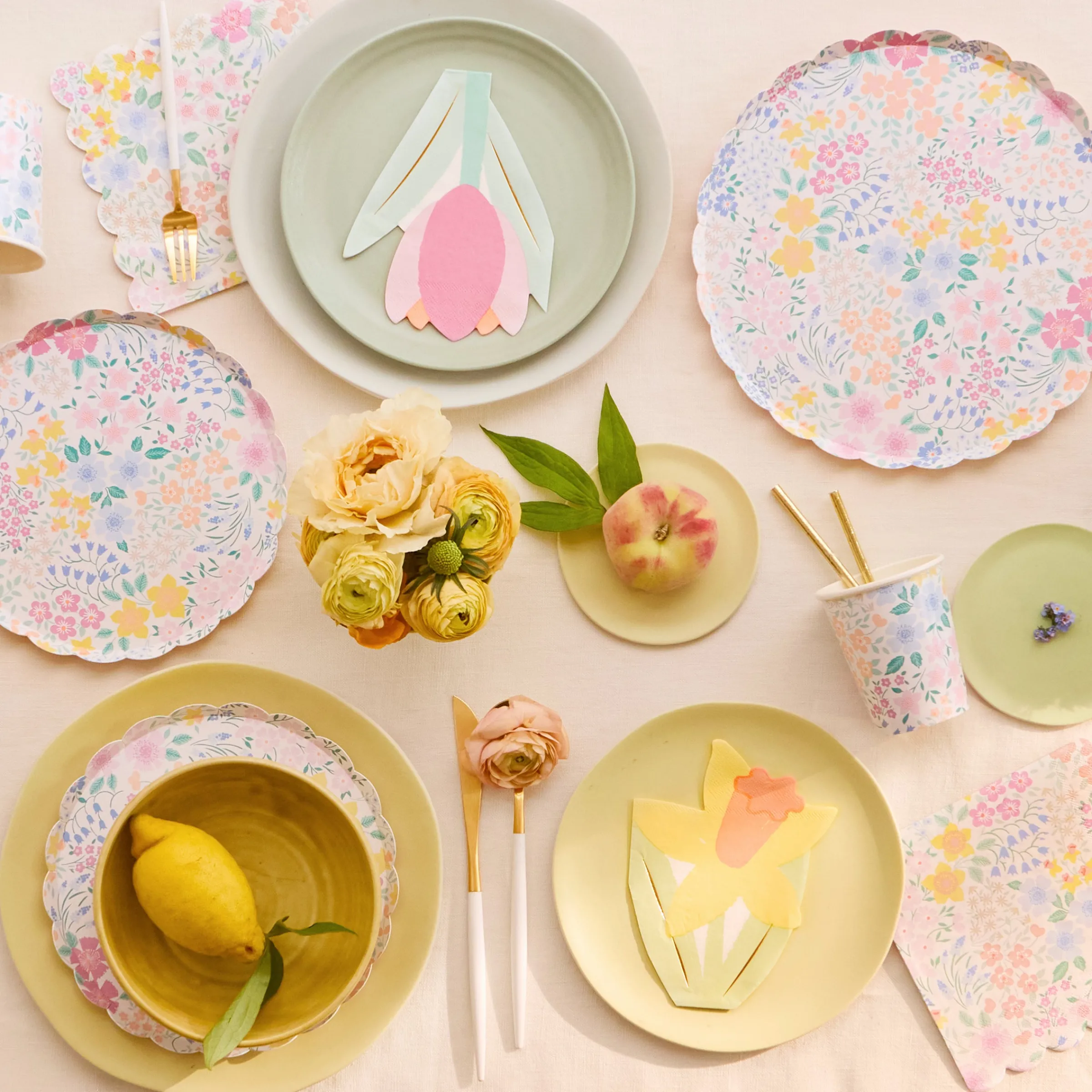 Cottage Garden Large Napkins (x 16)>Meri Meri Hot