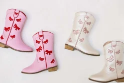 Cowgirl Red + Pink Bow Boots><noscript><img data-lazyloaded=