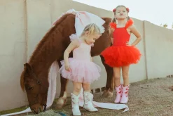 Cowgirl White + Pink Bow Boots><noscript><img width=