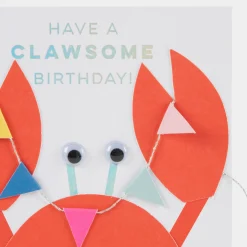 Crab With Bunting Birthday Card><noscript><img width=
