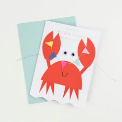Crab With Bunting Birthday Card><noscript><img width=