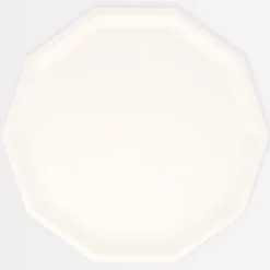 Cream Decagon Compostable Dinner Plates (x 8)>Meri Meri Discount
