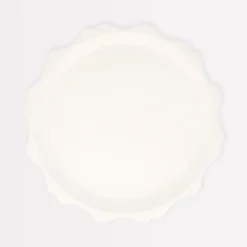 Cream Decorative Edge Compostable Side Plates (x 8)>Meri Meri Clearance