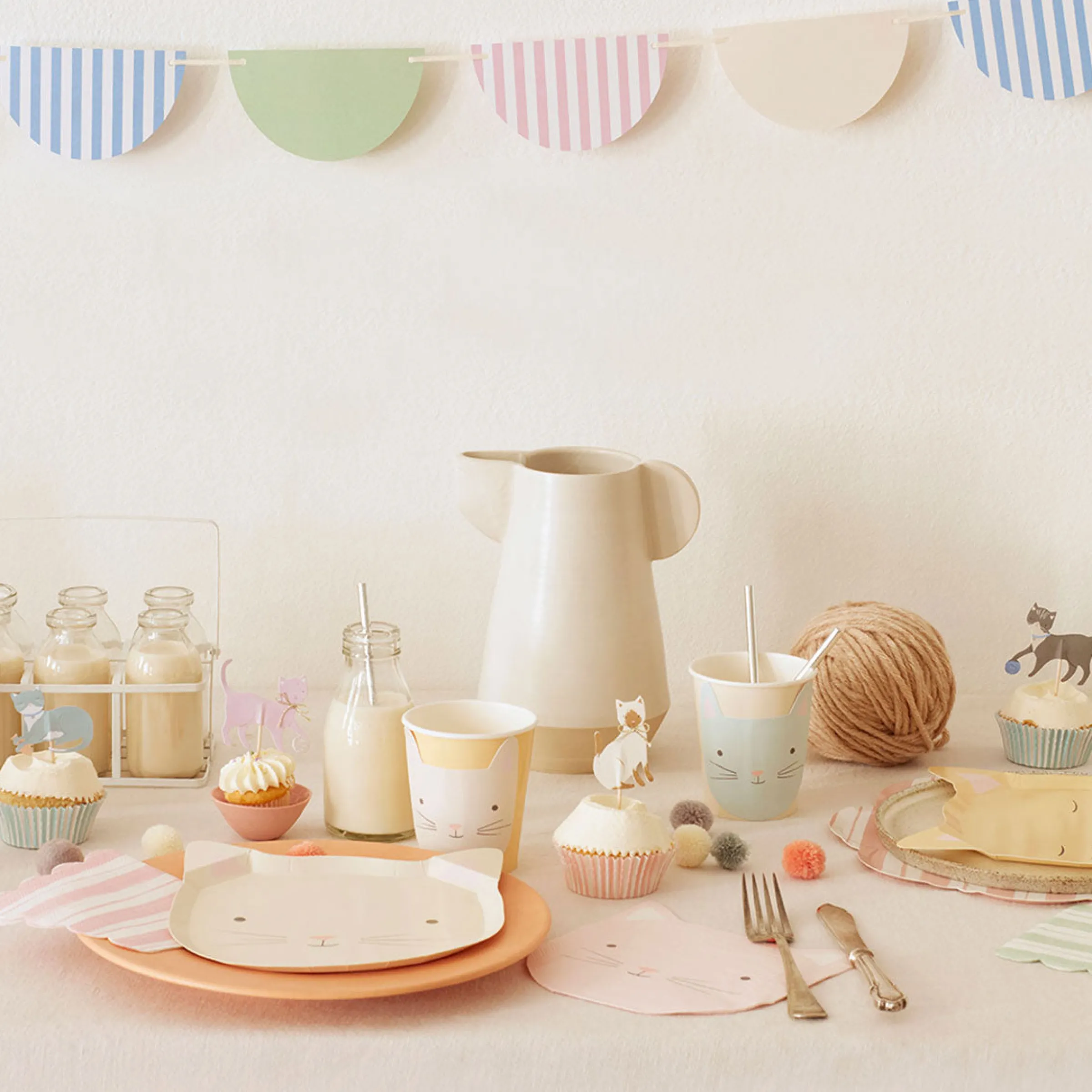 Cute Kittens Cupcake Kit (x 24 toppers)>Meri Meri Online