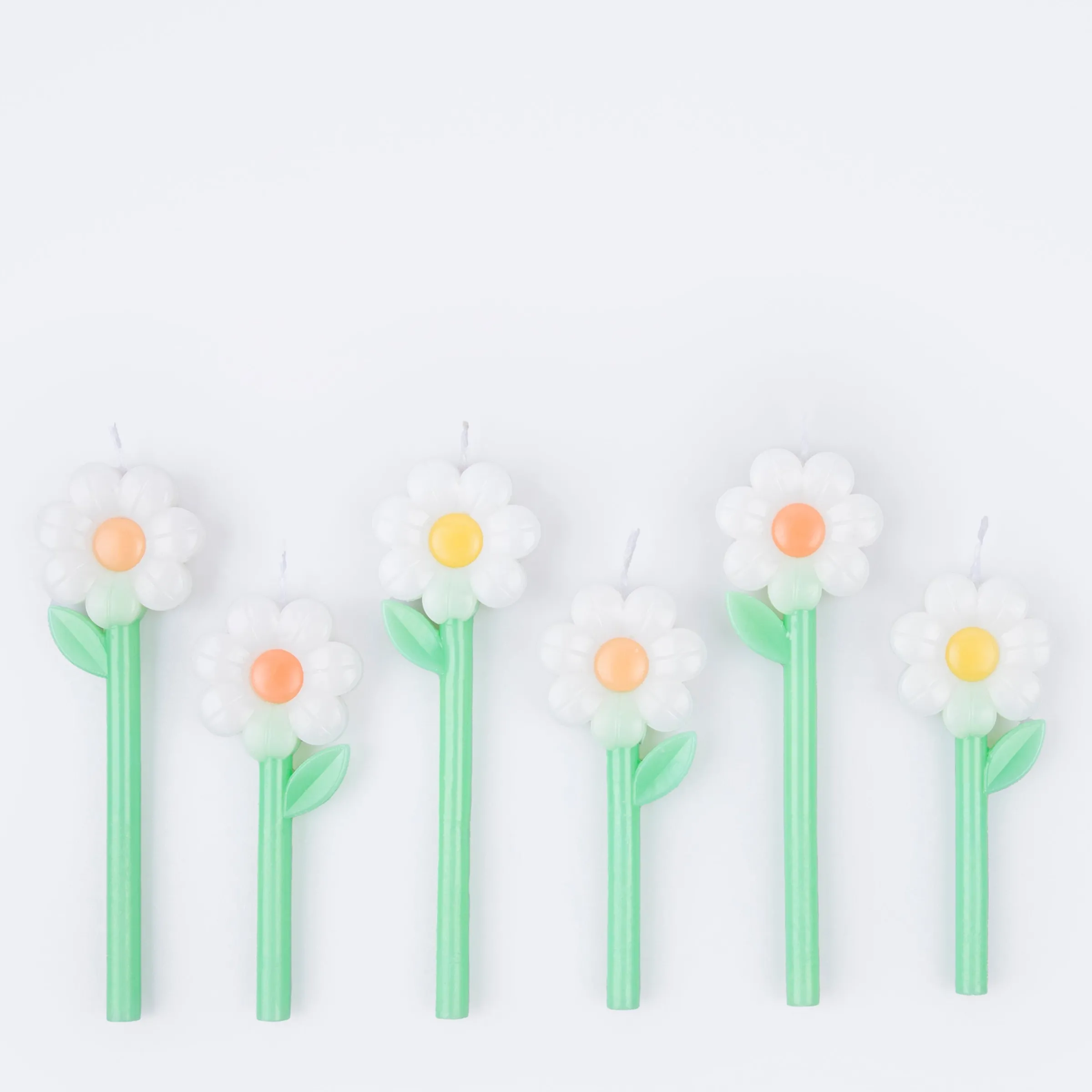 Daisy Candles (x 6)>Meri Meri Fashion