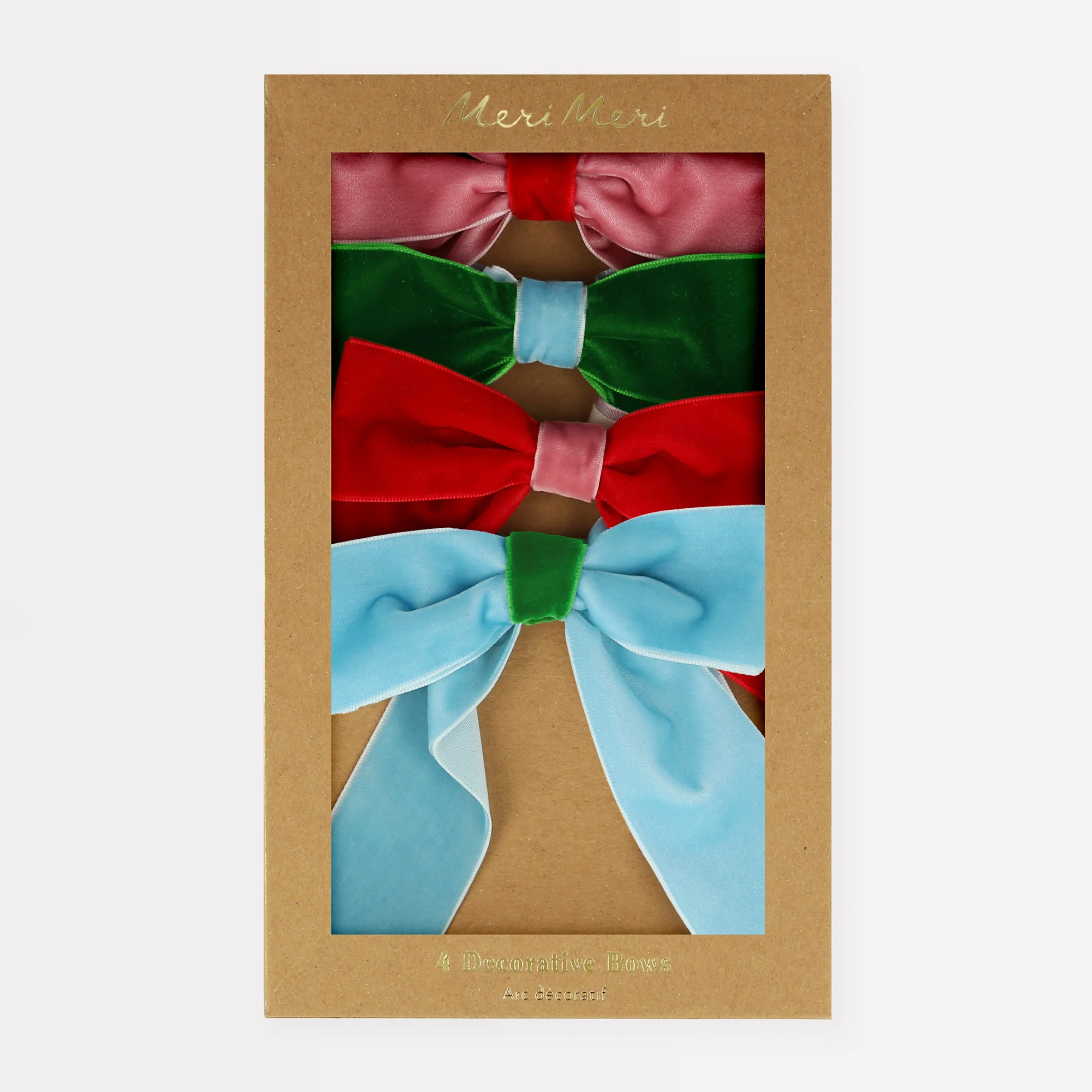 Decorative Velvet Bows (x 4)>Meri Meri Best