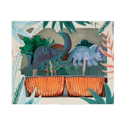 Dinosaur Kingdom Cupcake Kit (x 24 toppers)>Meri Meri Fashion