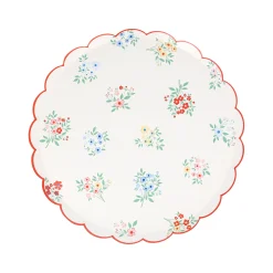 Ditsy Posy Scalloped Side Plates (x 8)><noscript><img width=