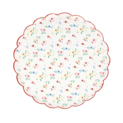 Ditsy Posy Scalloped Side Plates (x 8)><noscript><img width=