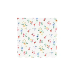Ditsy Posy Scalloped Small Napkins (x 16)><noscript><img width=