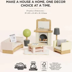 Doll House Sitting Room Furniture Set><noscript><img width=