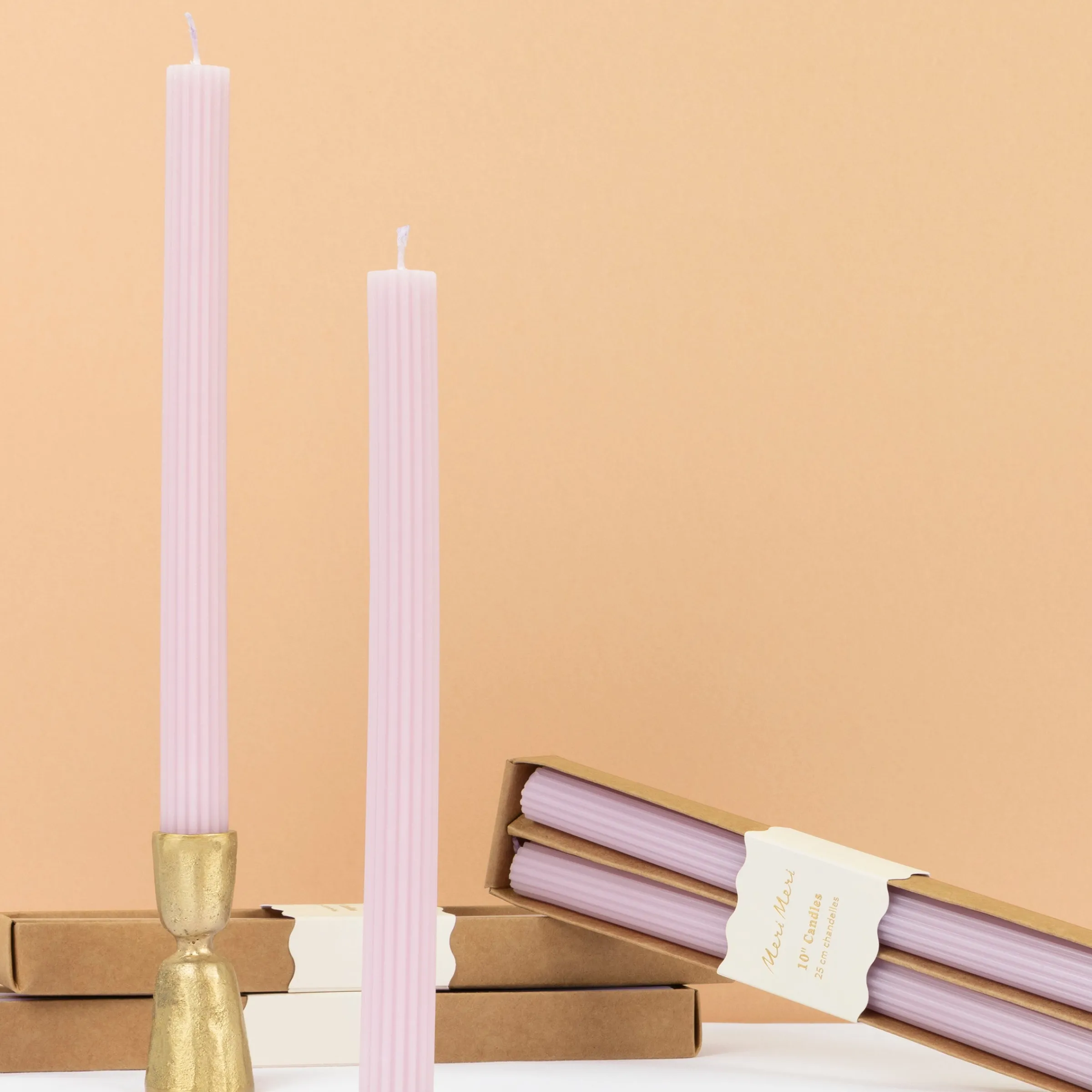 Dusty Lilac Table Candles (x 2)>Meri Meri Online