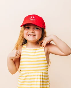 Dusty Rose Smiley Face Hat><noscript><img data-lazyloaded=