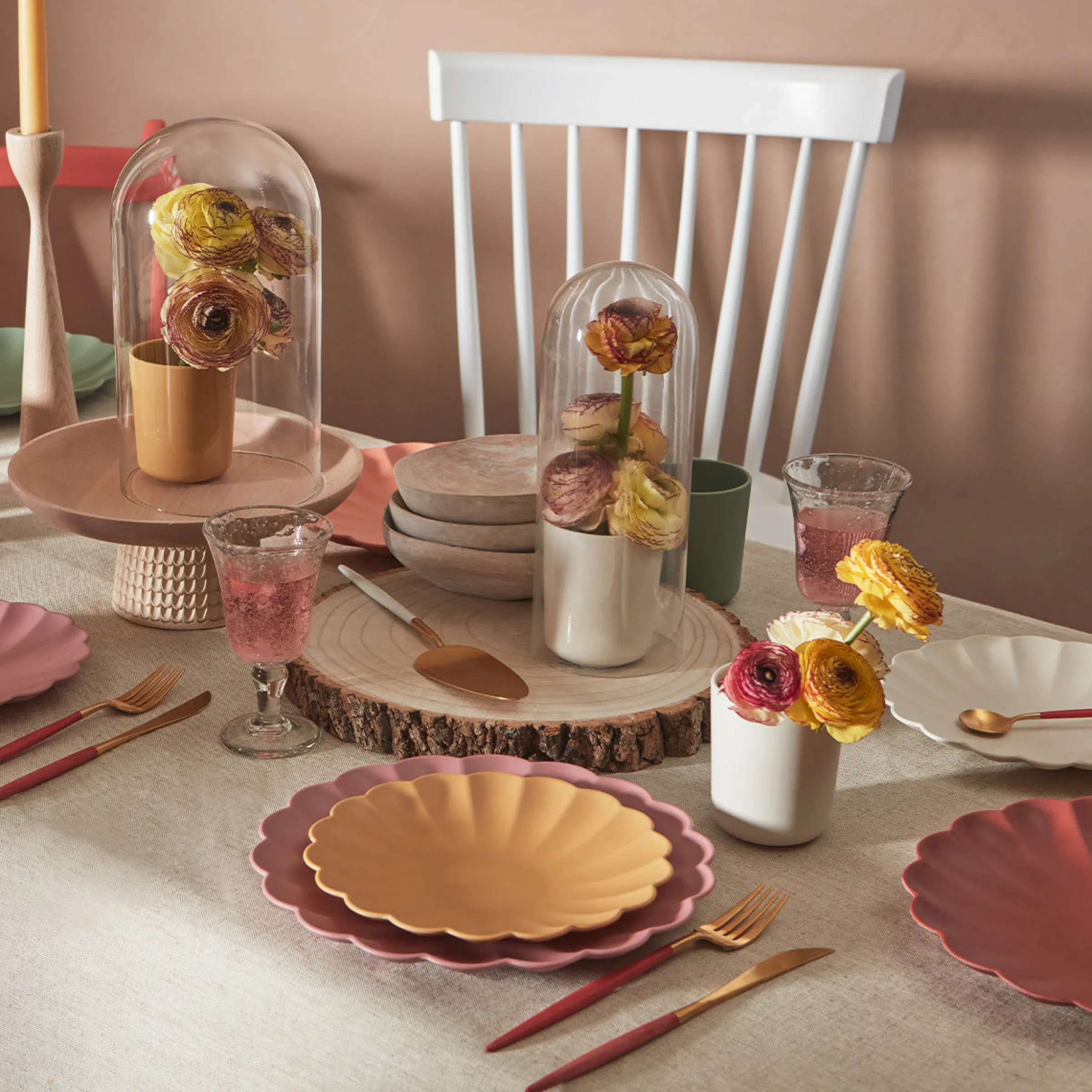 Earthy Small Reusable Bamboo Plates (x 6)>Meri Meri Best