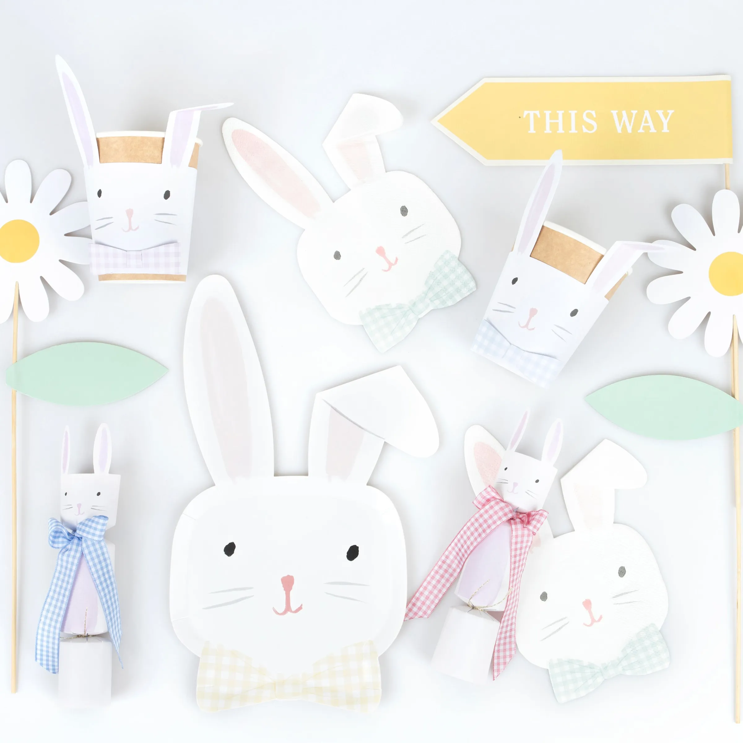 Easter Bunny Plates (x 8)>Meri Meri Sale
