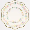 Elegant Floral Dinner Plates (x 8)>Meri Meri Fashion