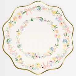 Elegant Floral Dinner Plates (x 8)>Meri Meri Fashion