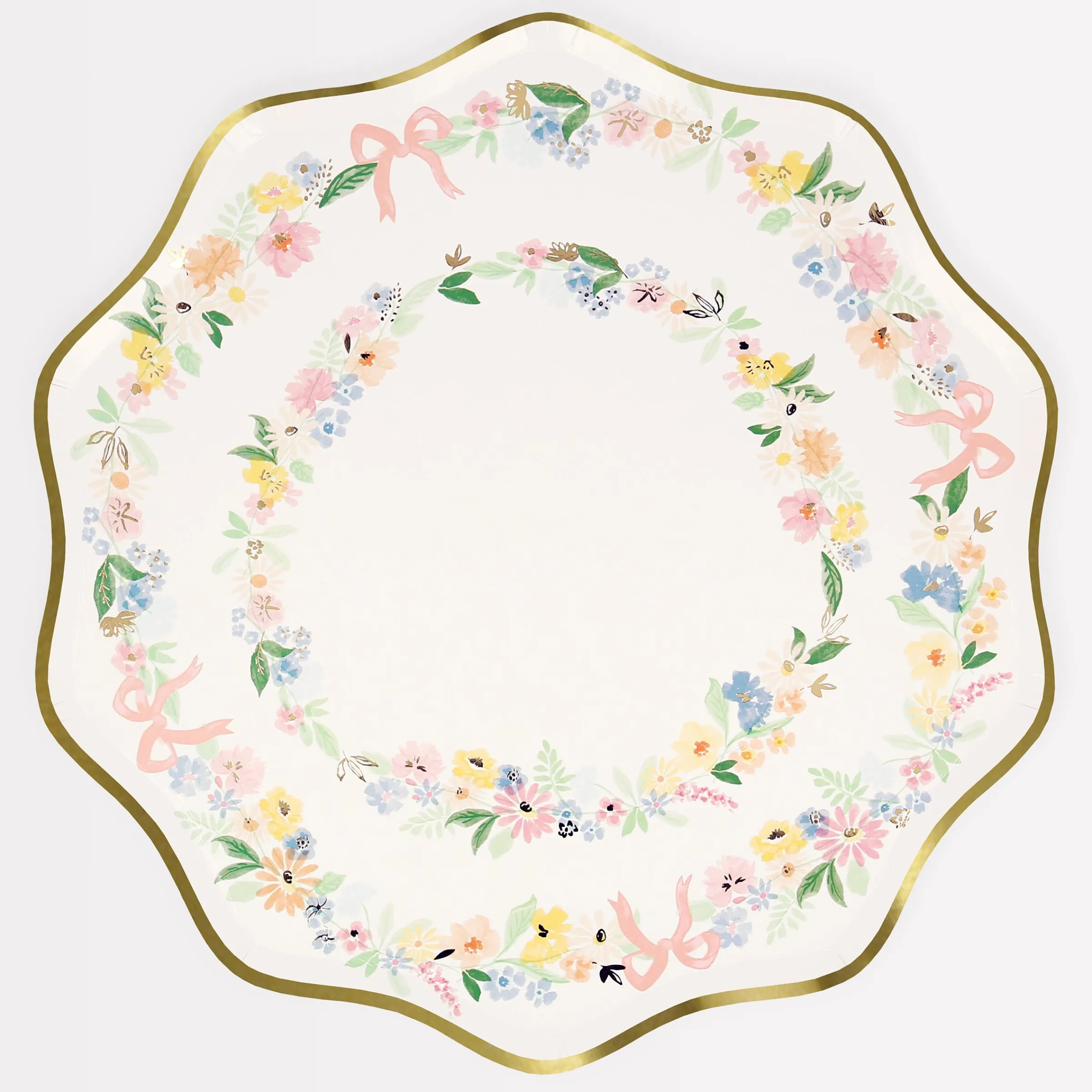 Elegant Floral Dinner Plates (x 8)>Meri Meri Fashion