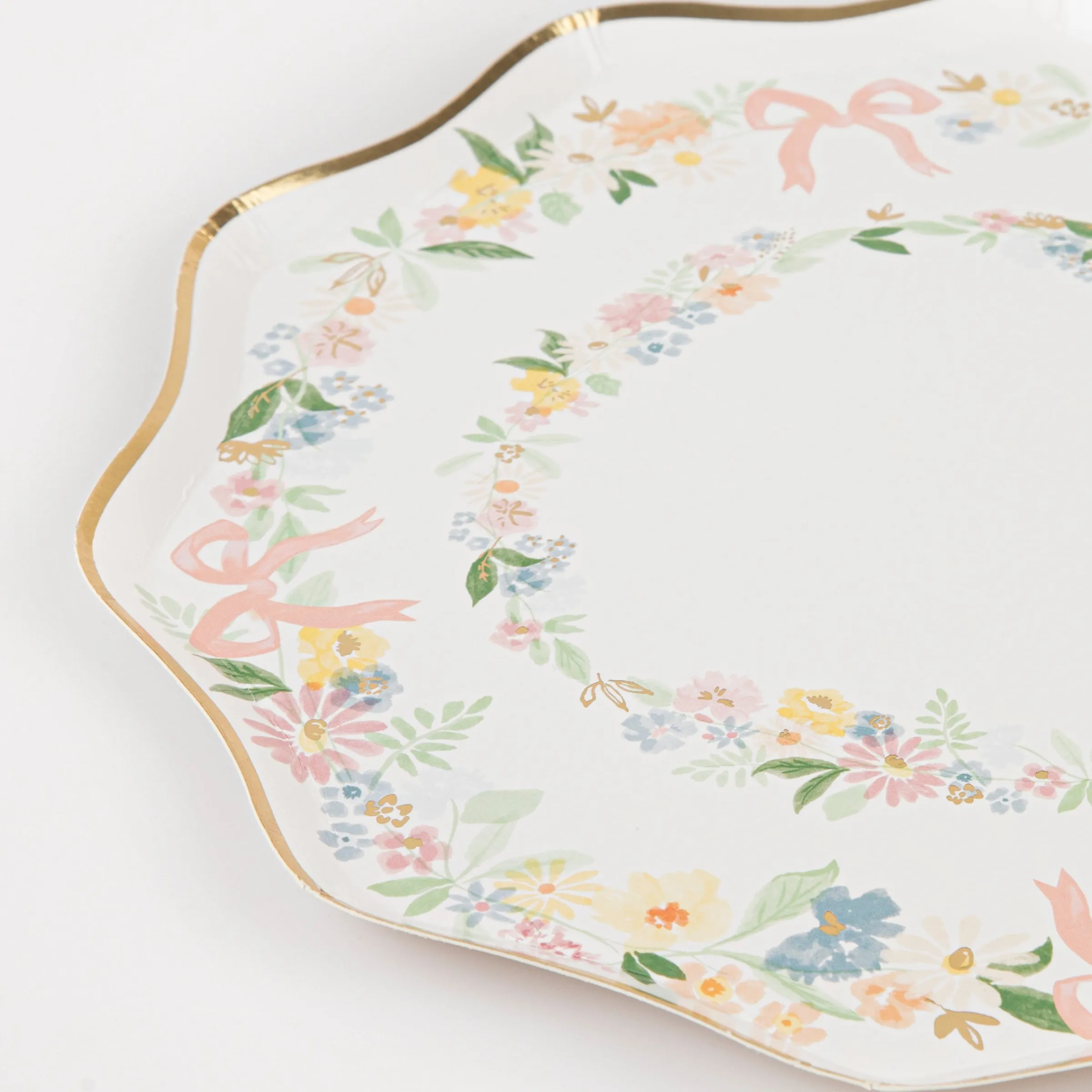Elegant Floral Dinner Plates (x 8)>Meri Meri Fashion