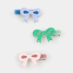 Enamel Bow Hair Clips (x 6)><noscript><img width=