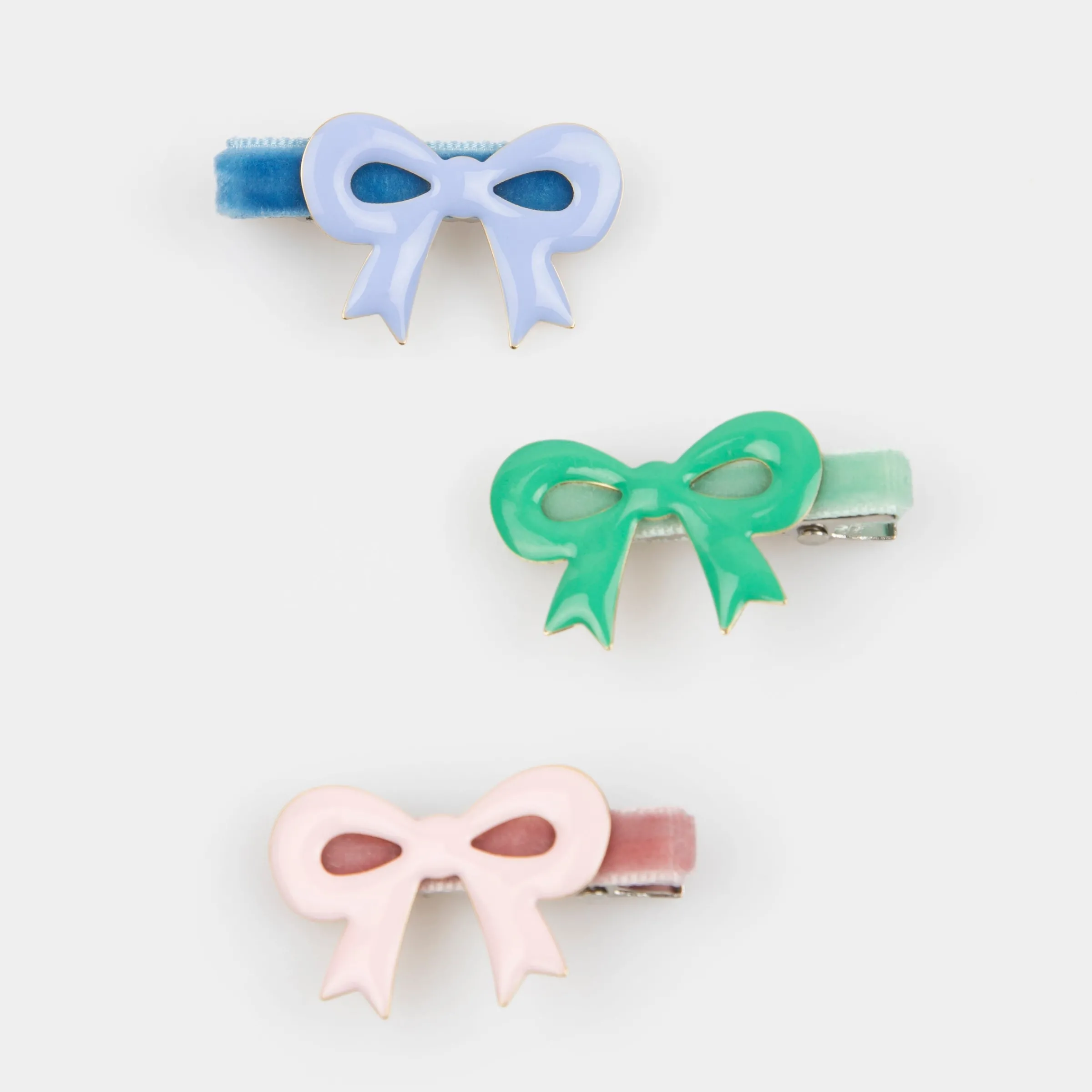 Enamel Bow Hair Clips (x 6)>Meri Meri Sale