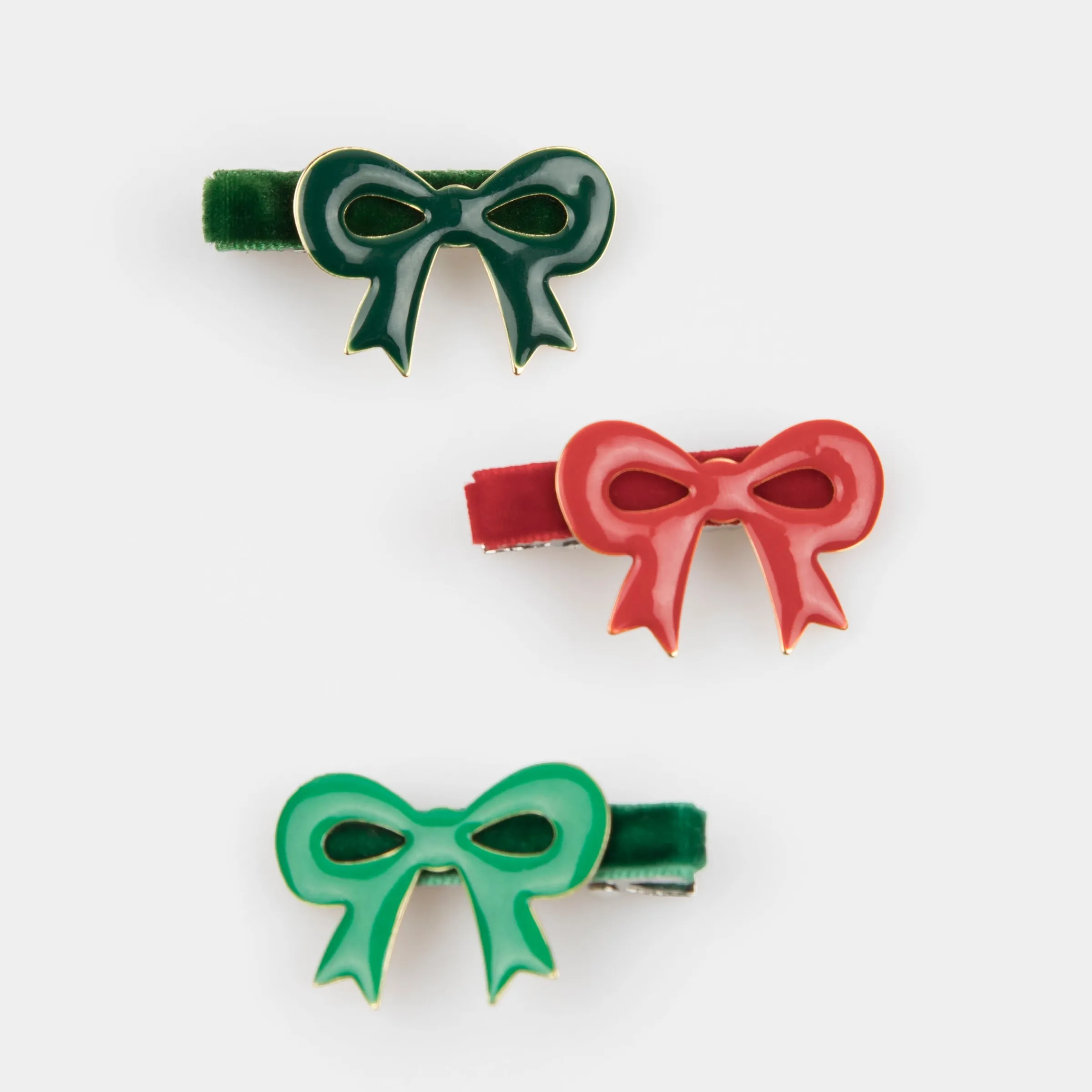 Enamel Bow Hair Clips (x 6)>Meri Meri Sale