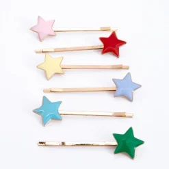 Enamel Star Hair Slides (x 6)>Meri Meri Outlet