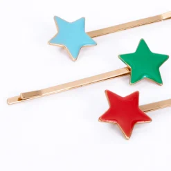 Enamel Star Hair Slides (x 6)><noscript><img width=