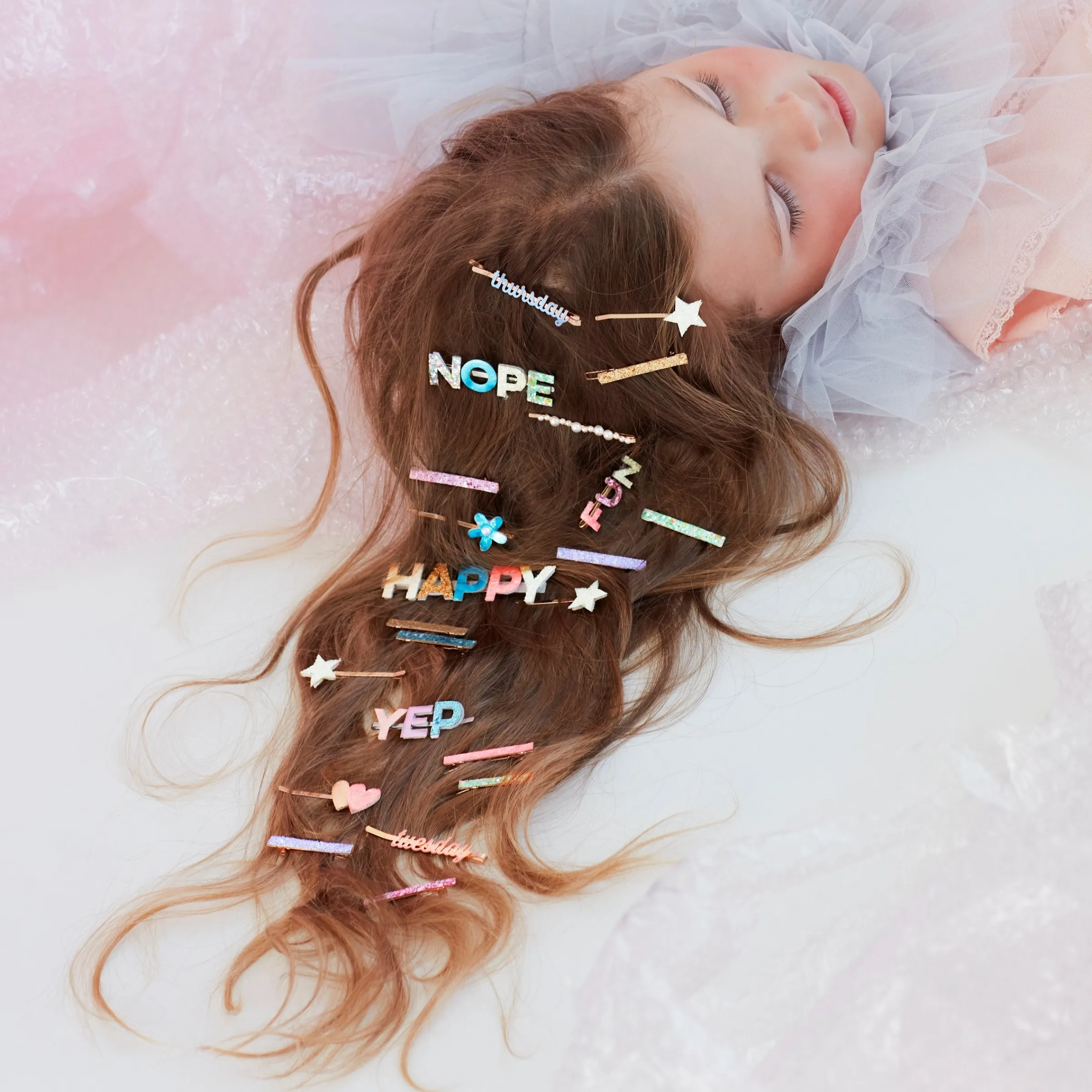 Enamel Week Day Hair Slides (x 7)>Meri Meri Hot