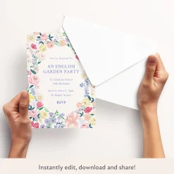 English Garden Download & Print Invitation><noscript><img width=