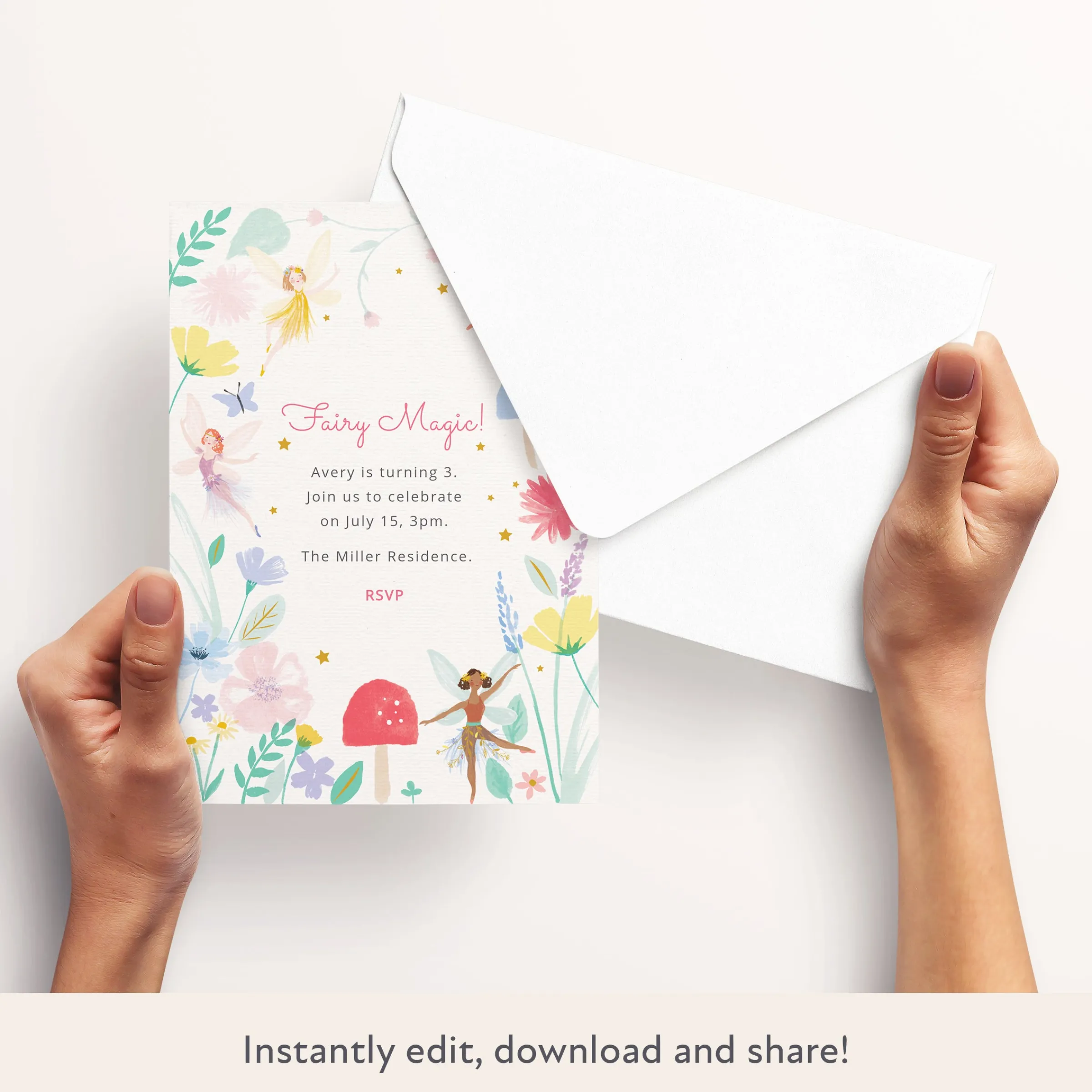 Fairy Download & Print Invitation>Meri Meri Outlet