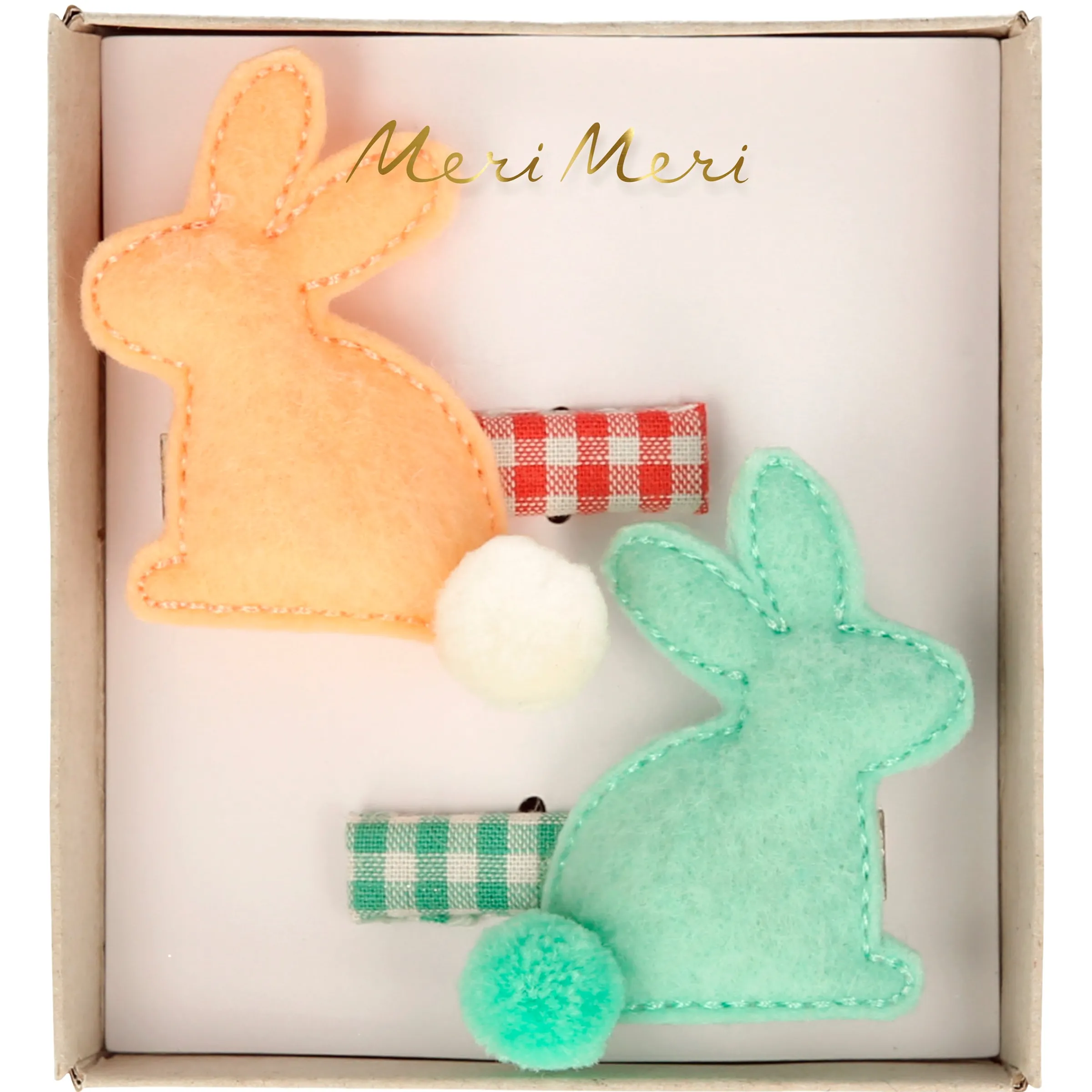Felt Bunny Hair Clips (x 2)>Meri Meri Clearance