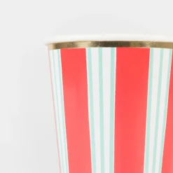 Festive Stripe Cups (x 8)><noscript><img width=