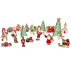 Festive Village Wooden Advent Calendar><noscript><img width=