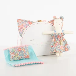 Floral Kitty Mini Suitcase Doll>Meri Meri Sale