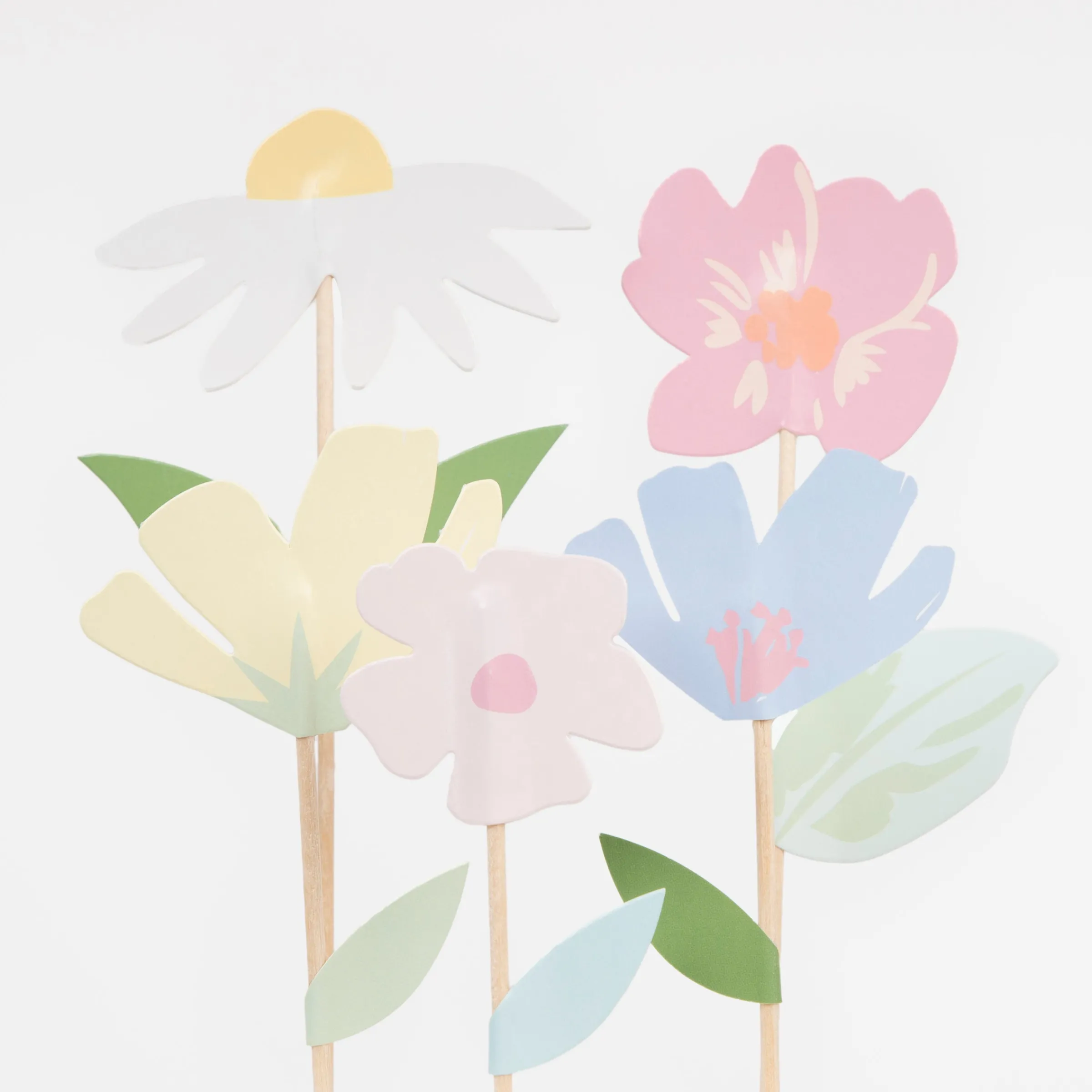 Flower Cake Wrap & Toppers (x 7)>Meri Meri New