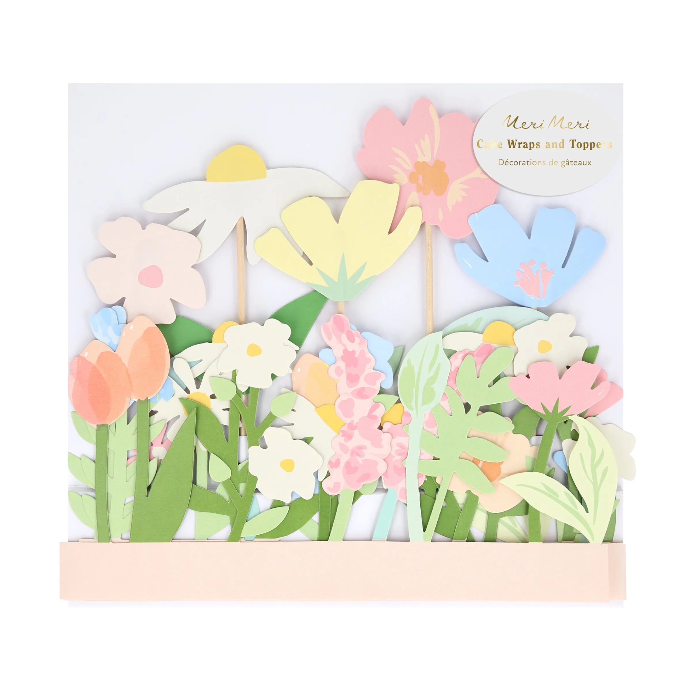 Flower Cake Wrap & Toppers (x 7)>Meri Meri New