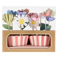 Flower Garden Cupcake Kit (x 12 toppers)>Meri Meri Clearance