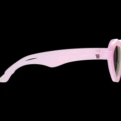 Frosted Pink Heart Mirrored Lense Sunglasses><noscript><img width=