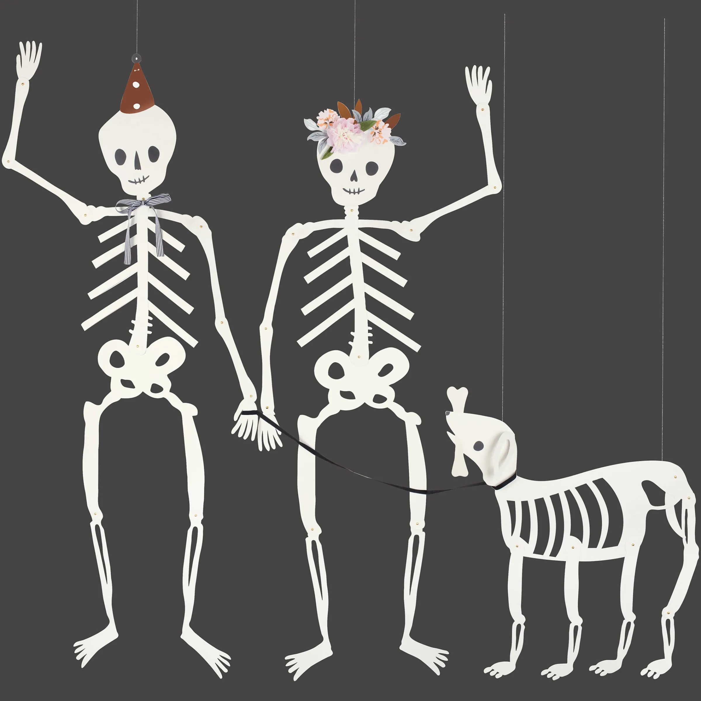 Giant Jointed Skeletons (x 3)>Meri Meri Hot