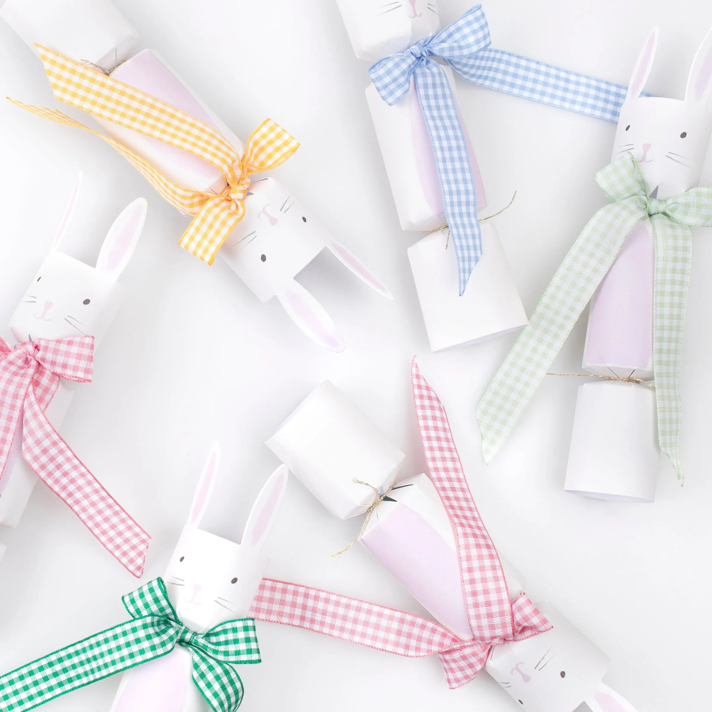 Gingham Bow Bunny Crackers (x 6)>Meri Meri Sale