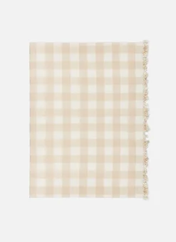 Gingham Cream Tablecloth><noscript><img width=