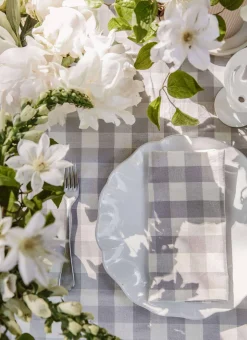 Gingham Dove Tablecloth>Meri Meri Sale